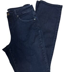 NYDJ Women's Marilyn Straight Leg Jeans - Dark Blue Size 10
